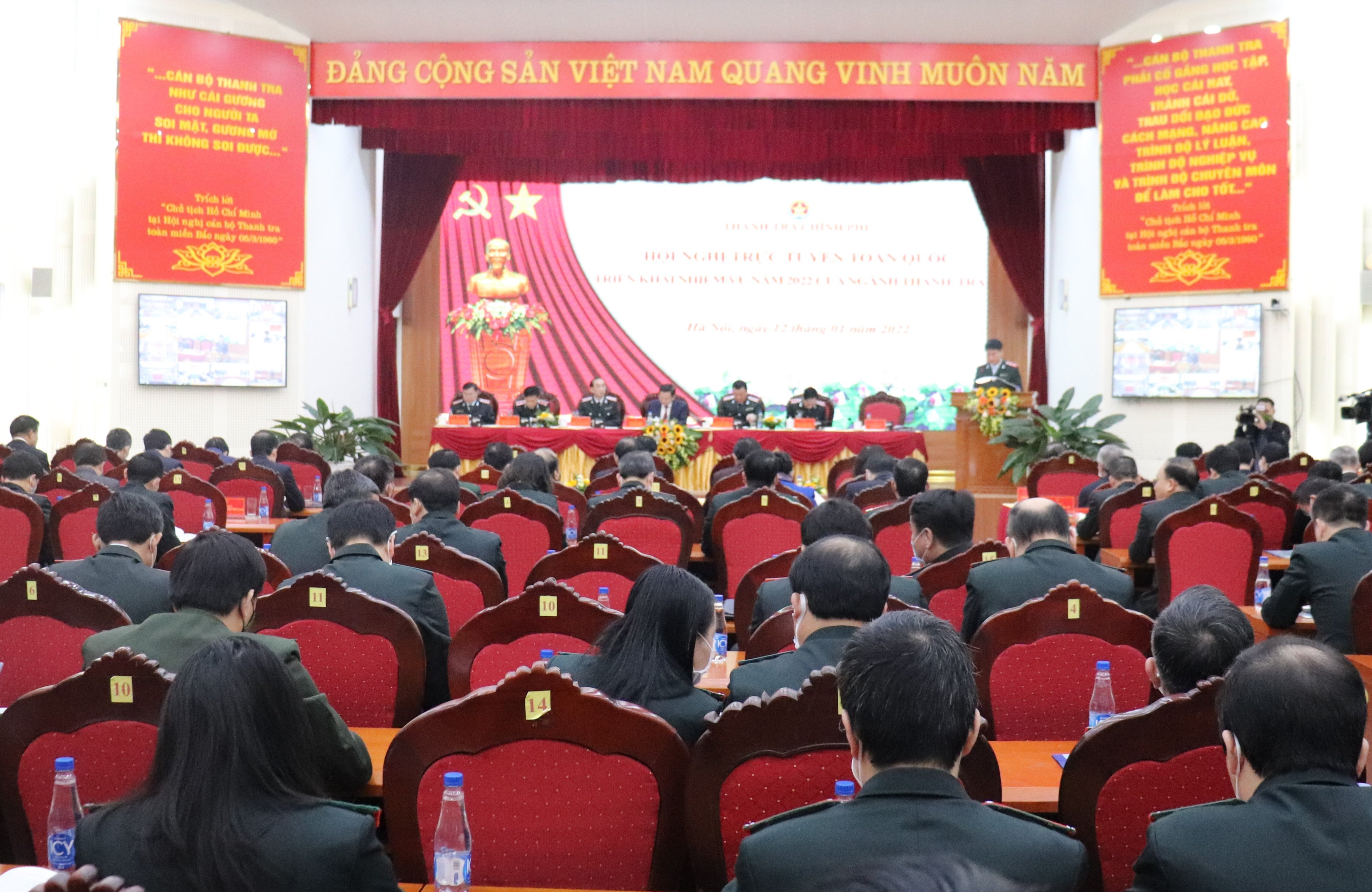 Hội nghị triển khai nhiệm vụ công tác ngành Thanh tra năm 2022. Ảnh: Ngô Tân